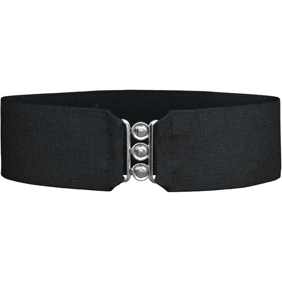 1950s Style Elastic Cinch Belt Women Juniors Plus Sizes Vintage 3 Inches - Picture 1 of 4